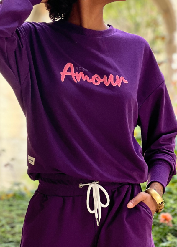 SWEAT COL ROND JOANA VIOLET - 图片 2